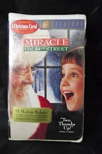 NEW SEALED 1995 MIRACLE ON 34th STREET VHS  - Clam Shell Case - Picture 1 of 3