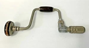 Vintage Hand Crank Metal Wood Manual Hand Drill Screw Driver - Picture 1 of 4