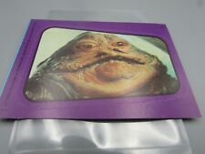 1983 ROTJ Star Wars Trading Card Sticker Jabba the hutt #4 Purple Mint condition