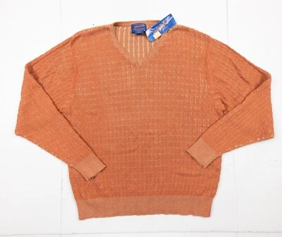 Suéter Pendleton Vintage Para Hombre Mediano Naranja Cuello en V Pullover Tejido Adulto De Gran Tamaño Foto 1 de 4