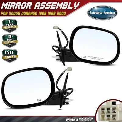 2x Espejo Calefactor Eléctrico con Ajuste de Vidrio Eléctrico para Dodge Durango 1998 1999 2000 Foto 1 de 4