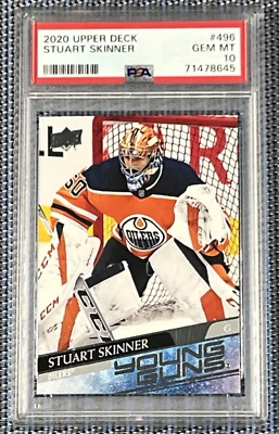 2022-2023 Upper Deck Young Guns Stuart Skinner #496 Rookie RC PSA 10 Oilers...G. - Image 1 of 3