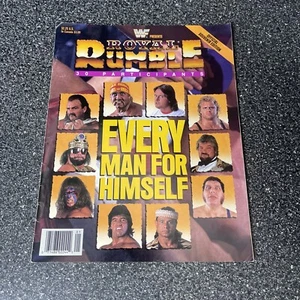Programa de eventos de lucha libre WWF Royal Rumble 1990 WWE Hulk Hogan Savage Andre de colección - Imagen 1 de 7