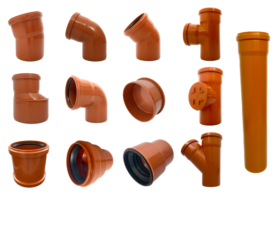 KG Rohr Formstücke Muffe Bogen Abzweig Anschluss Abwasser Kanalrohr DN110 DN160 - Bild 1 von 1