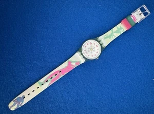 Reloj RELOJ Vintage 1991 Cara de Nieve Banda de Invierno Damas RARO ¡Nueva Batería Funciona! - Imagen 1 de 11