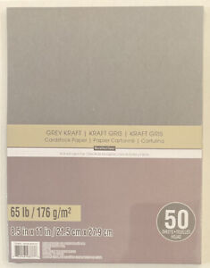 Recollections GREY  KRAFT Cardstock  Paper  8.5" x 11" ~ 50 sheets
