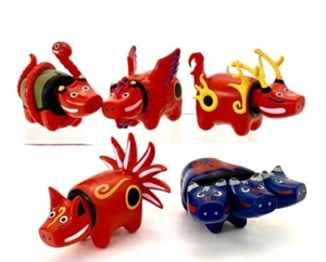 JAPANISCHE MYTHOLOGISCHE MONSTER KAPSEL GASHAPON SPIELZEUG SET 5 VERSCHIEDENE FIGUREN - Bild 1 von 5
