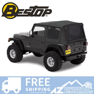 Denim negro tinte pieles de media puerta superior Bestop Reemplace para 88-95 Jeep Wrangler YJ Foto 1 de 4