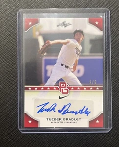 2015 Leaf Perfect Game Tucker Bradley Auto Red 2/5 #PG-TB2 - Picture 1 of 2