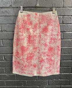 ARMANI Pink Leather Abstract Pencil Skirt - Picture 1 of 2