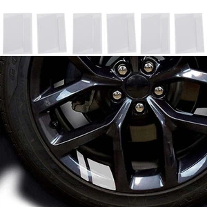 For 16"-21" Car Wheel Hub Rim Stickers Reflective Racing Body Vinyl Decals White - Picture 1 of 6