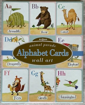 Tarjetas alfabeto EeBoo Animal Parade 8"x10" cartulina arte de pared 2002  Foto 1 de 3