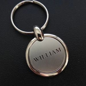 Schlüsselanhänger William personalisiert Schwermetall rund edel Name Geschenk - Bild 1 von 6