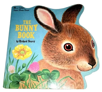 The Bunny Book By Richard Scarry. Little Golden Shape Book. "A" Edition. 1st.  - Image 1 of 4