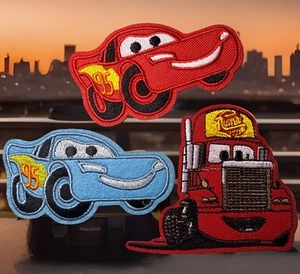 🔥LOT of 3 Cars Movie Lightning McQueen Patch Red Car Pixar Embroidered Iron On - Imagen 1 de 7