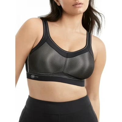 Sujetador deportivo inalámbrico Anita L94336 para mujer negro Momentum talla 34H Foto 1 de 4