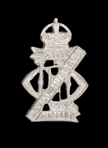 Insignia de gorra de húsares reales 13/18 con sello plateado - Imagen 1 de 1