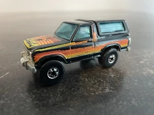 Hot Wheels Diecast Black Wall Ford Bronco 4X4 Hong Kong Mattel Vintage 1980 - Picture 1 of 10
