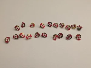 Lot of 20 Canada Canadian Maple Leaf Flag Lapel Hat Pins 1/2" - Picture 1 of 3