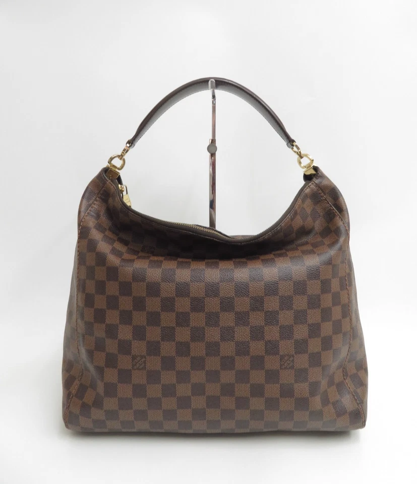Autentica borsa a tracolla Louis Vuitton Damier Ebene Portobello GM F#48173 - Immagine 1 di 4