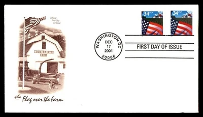 Mayfairstamps US FDC 2001 Flag and Crop First Day Cover aau_67803 - Image 1 of 2