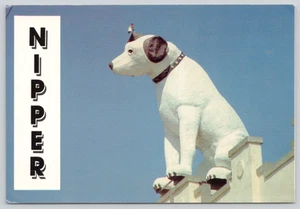 Postcard Nipper Dog Statue Albany New York RCA Building Mascot 1992 - Picture 1 of 2