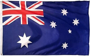 2 X GIANT 5FT x 3FT AUSTRALIAN AUSTRALIA DAY NATIONAL FLAG DECORATIONS - Picture 1 of 2