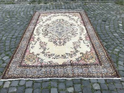 Turkish Antique rug Bohemian Area rug Oushak rug Vintage Rug Handmade Wool rug - Image 1 of 4