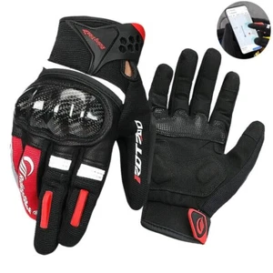 Motorcycle Gloves Carbon Breathable Moto Touch Screen Motocross Gloves Men Women - Foto 1 di 12