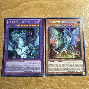 YUGIOH Amulett Drache + Timaius The United Dragon MP23-EN003 GEHEIMNIS SELTEN NM - Bild 1 von 5