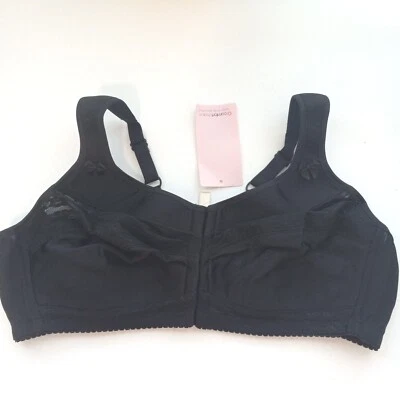New@ COMFORT CHOICE Women's Black Wireless Fron Closure Bra Size 44B - Image 1 of 4