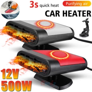 12V 600W Car Heater Portable Electric Heating Fan Defogger Defroster Demister US - Picture 1 of 62