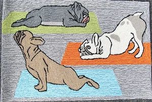 Yoga Hunde Teppich Türmatte Haken Outdoor Wohnkultur 2 Fuß x 3 Fuß - Bild 1 von 2