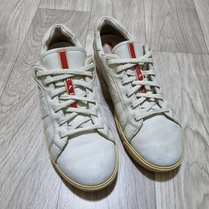 Prada Shoes Sport Women's Leather/Suede Comfort Lace Up Low Sneakers Size 9 Us - Picture 1 of 14