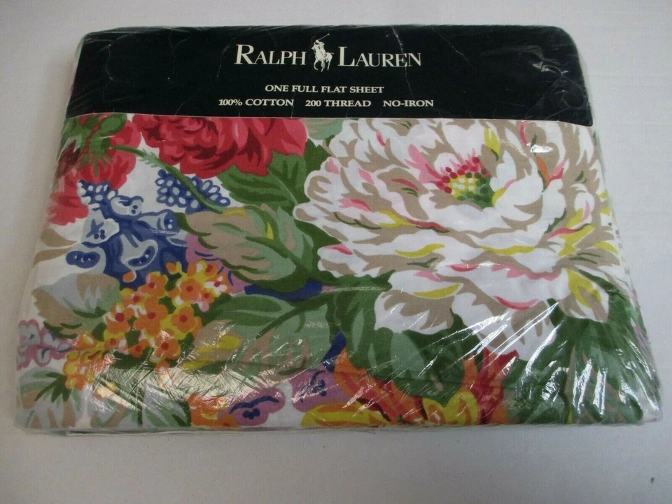 Full Size Ralph Lauren Flat Sheet Melissa Whit Floral