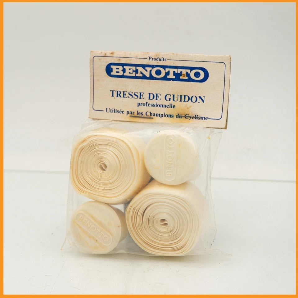 NOS BENOTTO WHITE SMOOTH CELLO HANDLEBAR TAPE VINTAGE ROAD BIKE BICYCLE 70s 80s - Image 1 of 4