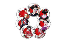 Japans Geishas 7er Kollektion mit Farbmotiv im Etui inkl. Zertifikat