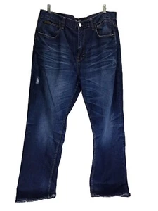 LRG Lifted Research Group Vintage Y2K Colorful Pattern Pockets Baggy Jeans Sz 38 - Picture 1 of 24