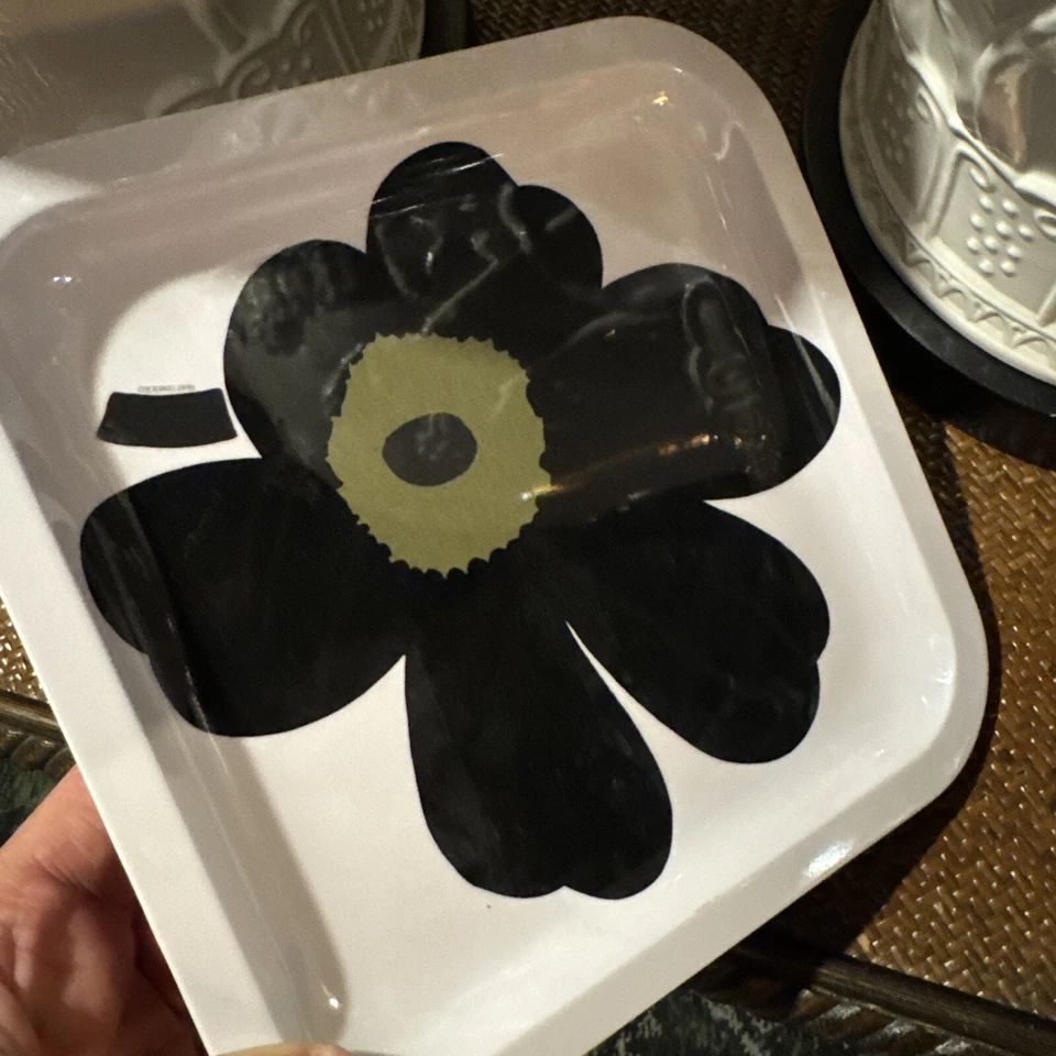 Juego De 10 Bandeja Plato De Melamina Vintage Marimekko Finlandia Unikko Diseño Flor Zak Foto 1 de 4