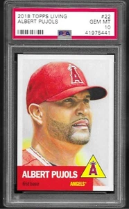 2018 Topps Living Set # 22 Albert Pujols Gem Mint PSA 10 Los Angeles Angels - Bild 1 von 1