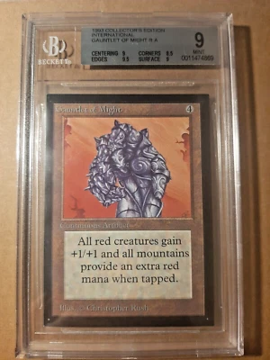 = Gauntlet of Might (International Edition) = BGS 9 MINT MTG Magic the Gathering - Image 1 of 2