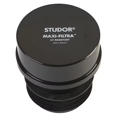 Studor 20297 3" Or 4 Dia, Abs; Connector: Rubber, Black, Maxi-Filtra(Tm), Air
