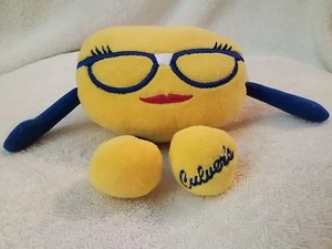Culver's Cheese Curd Girl Goldie Amarillo Azul Gafas Relleno Peluche Frijoles Bolsa 2023 - Imagen 1 de 7