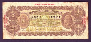 Australia R-4. (1923) Miller/Collins - 10 Shillings.. George V Portrait.  Fine - Picture 1 of 2