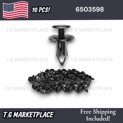 Set of 10: Nylon Push Type Retainer Clips 21030249/6503598 Fits GM/Ford/Chrysler - Image 1 of 2