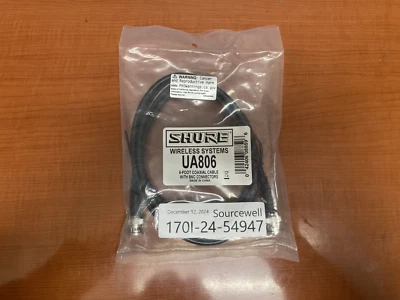 Shure UA806 6 ft Coaxial Cable w/ BNC Connectors - Image 1 of 2