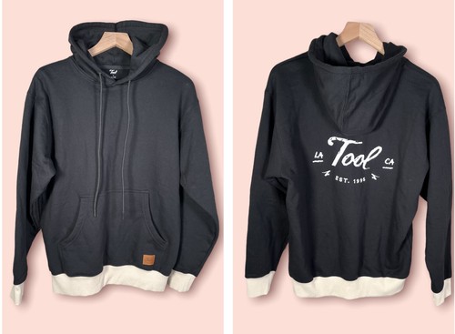 OFF WHITE TOOL Los Angeles Felpa con Cappuccio Pullover Donna S Nera Polsi Fascia in Vita avorio