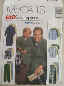 McCall's Pattern 9638 Boys' Pajama Pants Shorts Shirts Robe Sizes 3 4 5 6 7 8 - Picture 1 of 2