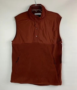 Stylus Vest Rust Stand Collar 1/2 Snaps Zip Pockets Size M NEW - Picture 1 of 7