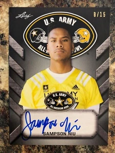 Sampson Niu 2017 Leaf Army All American Tour Auto Black 8/15 Oregon - Picture 1 of 2